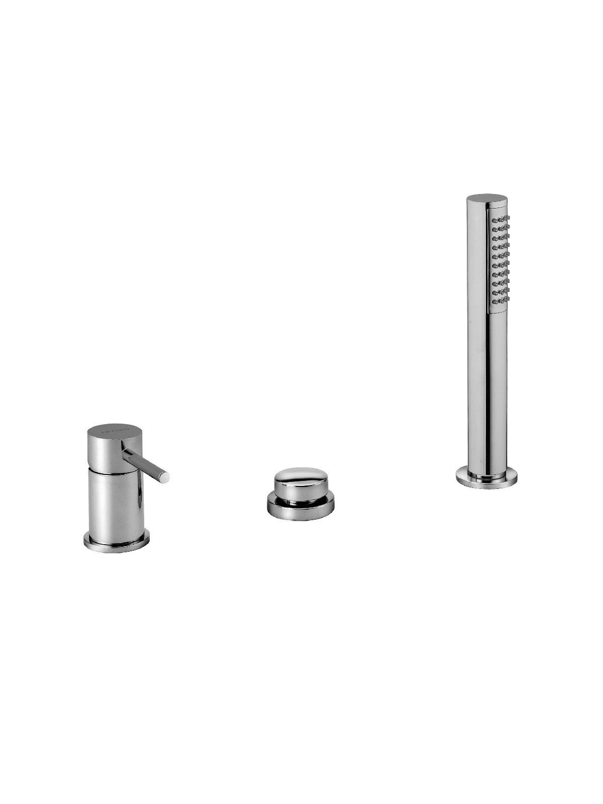 Batteria per bordo vasca monocomando senza bocca