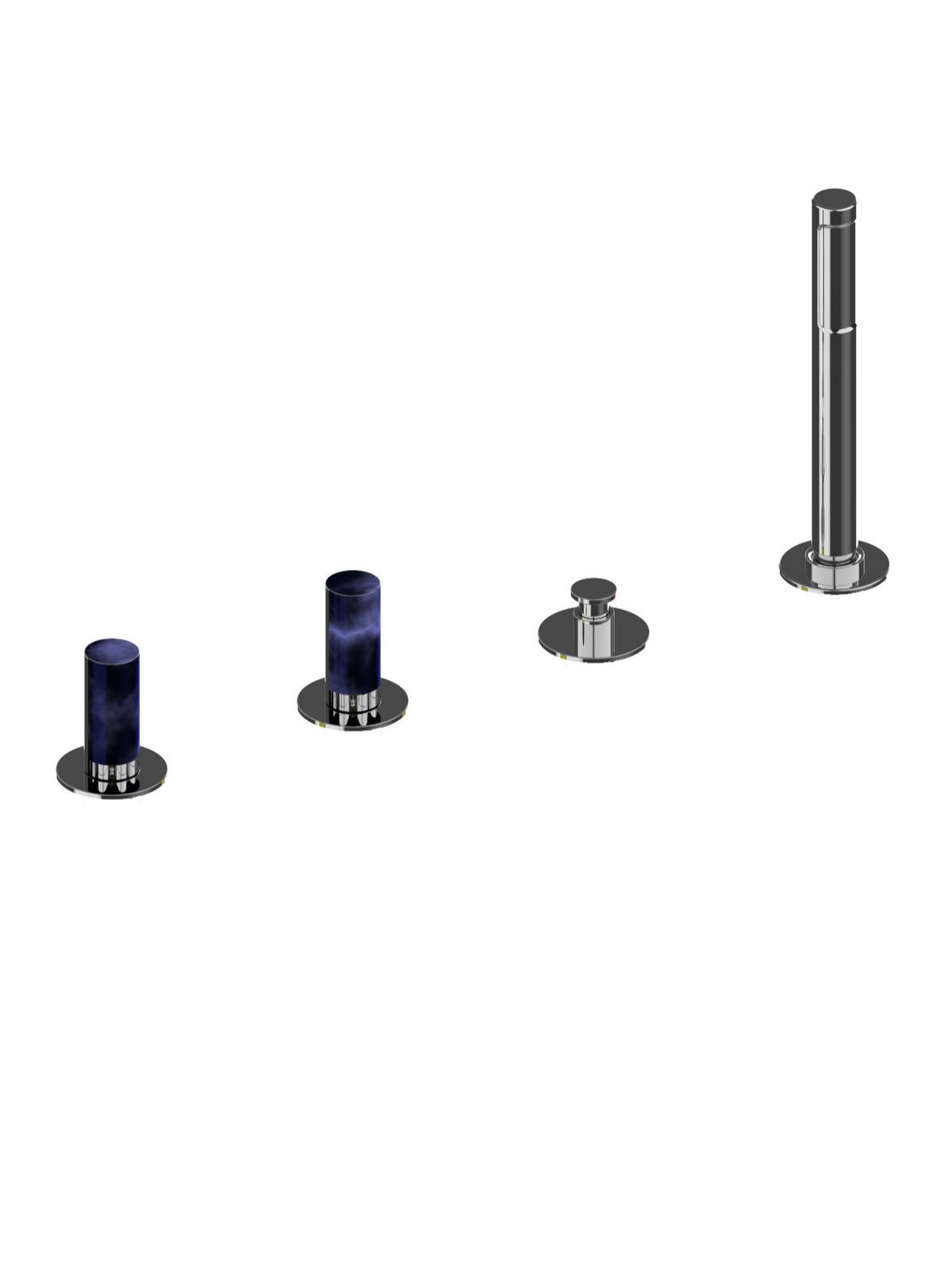 Batteria per bordo vasca senza bocca