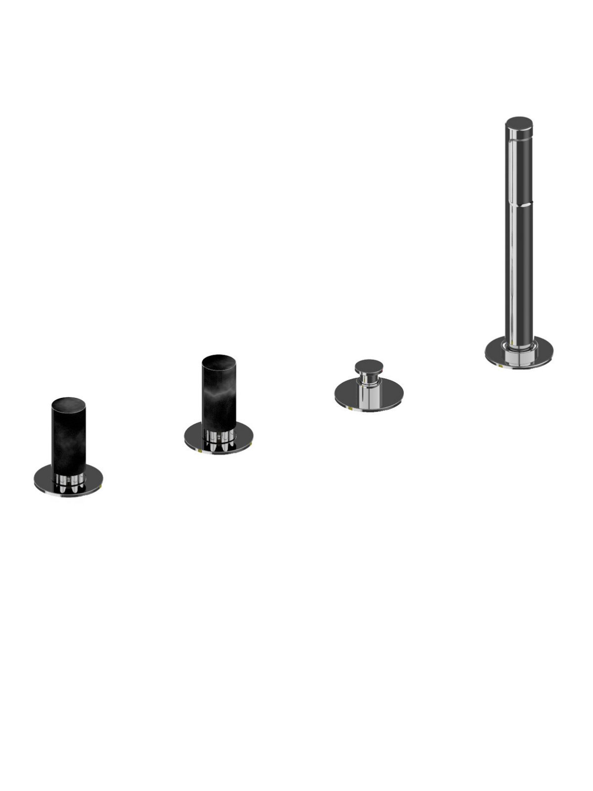 Batteria per bordo vasca senza bocca