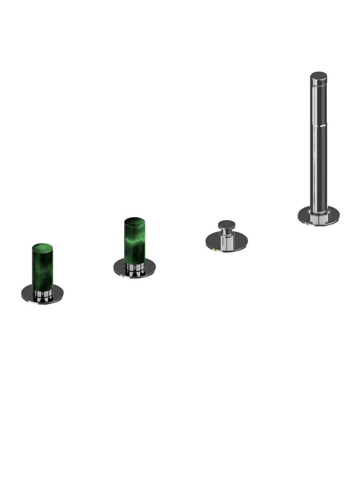 Batteria per bordo vasca senza bocca