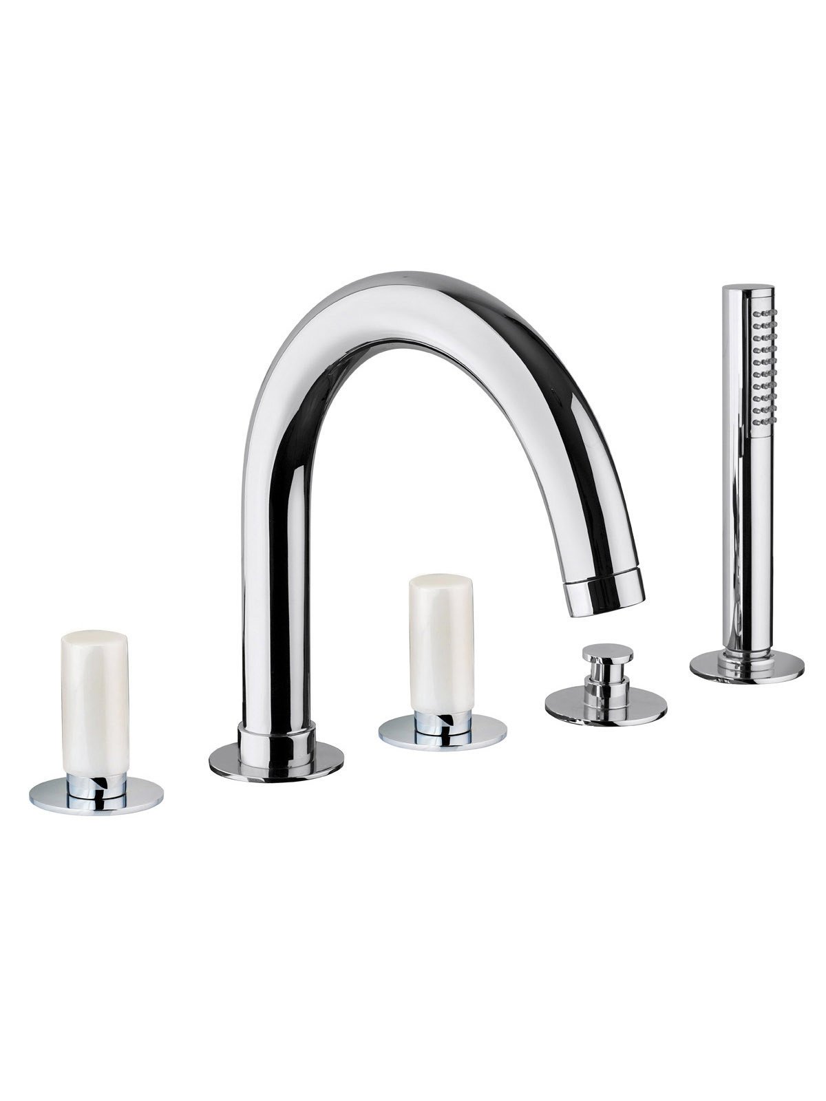 Batteria per bordo vasca bocca e doccia estraibile