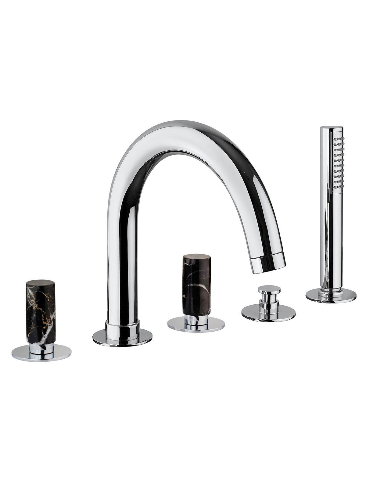 Batteria per bordo vasca bocca e doccia estraibile