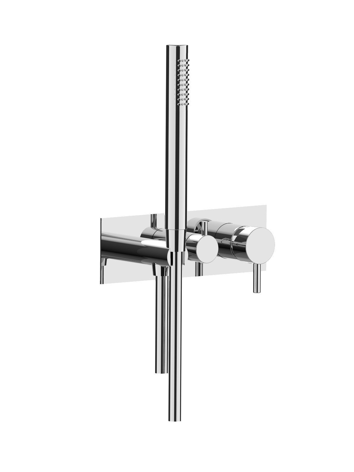 Monocomando incasso visibile, deviatore ceramico 3 vie