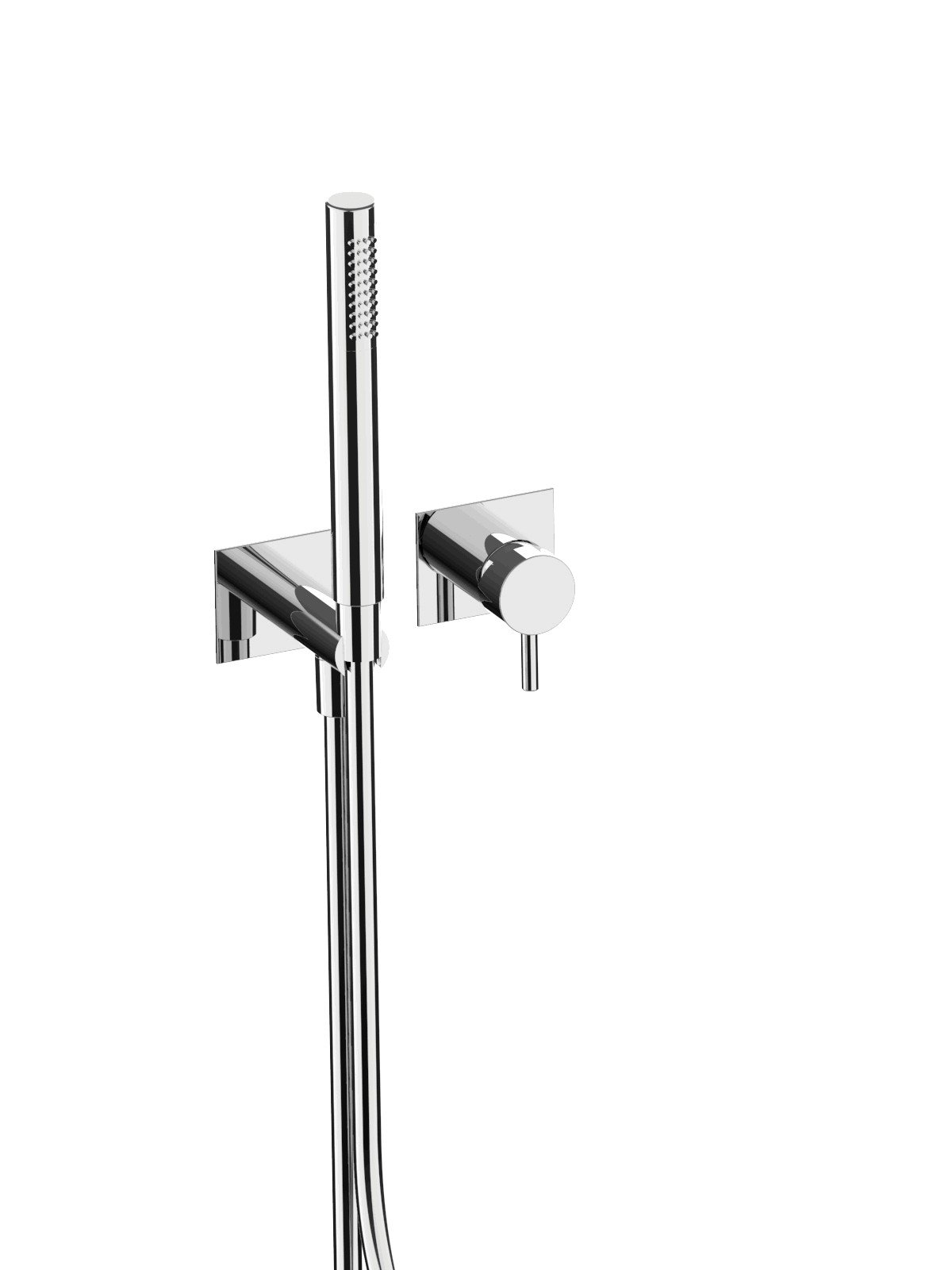 Parte esterna visibile monocomandoincasso con doccetta