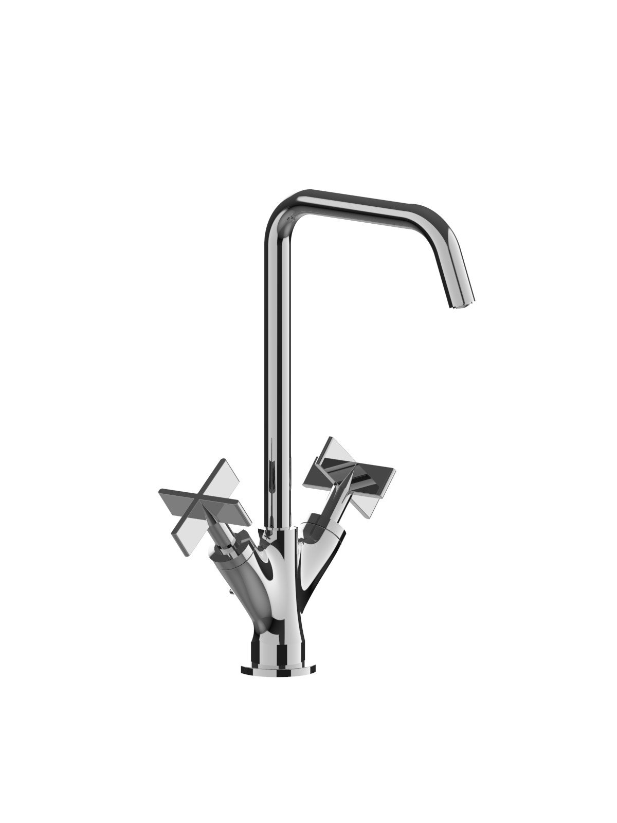 Monoforo lavabo bocca girevole con scarico 1p1/4
