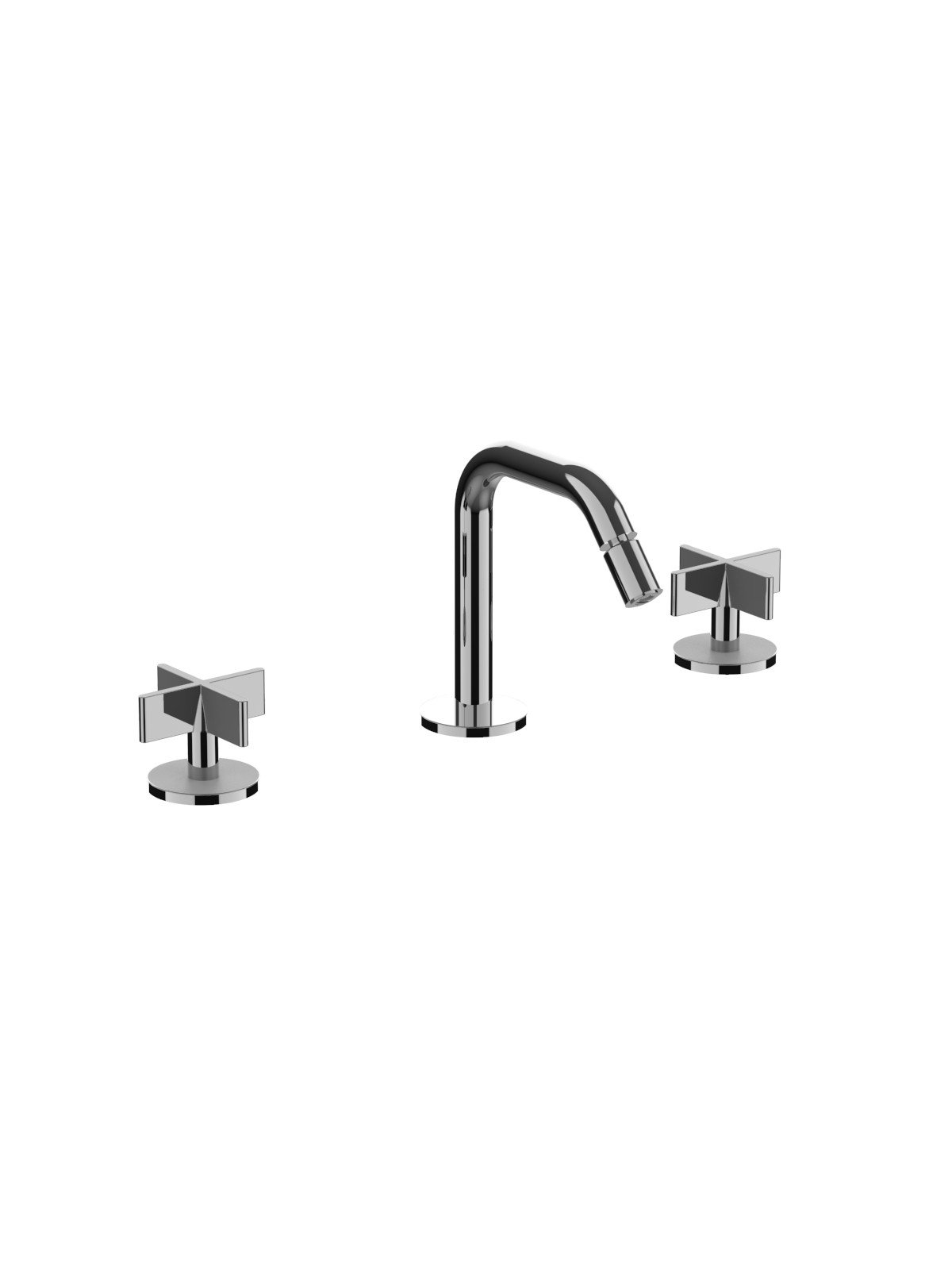 Batteria bidet a 3 fori con piantane prolungate senza scarico 1p