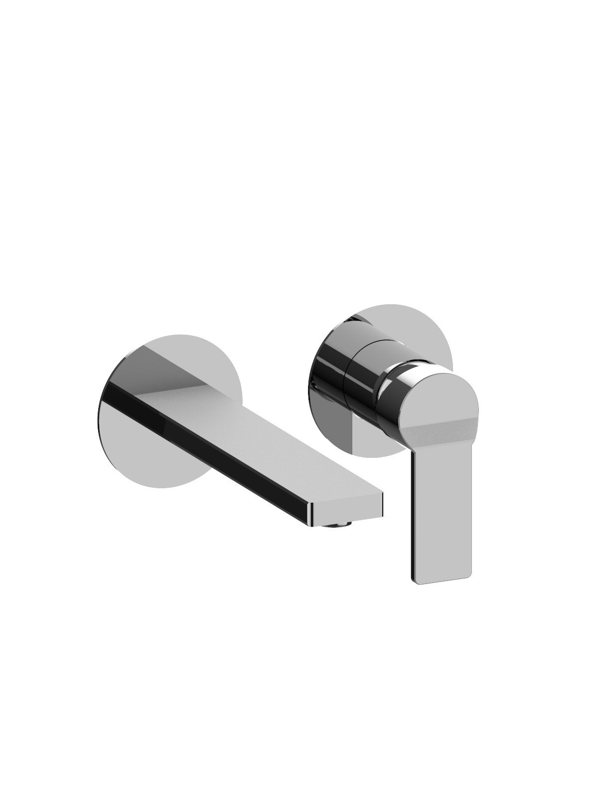 Parte esterna visibile batteria lavabo a parete senza scarico