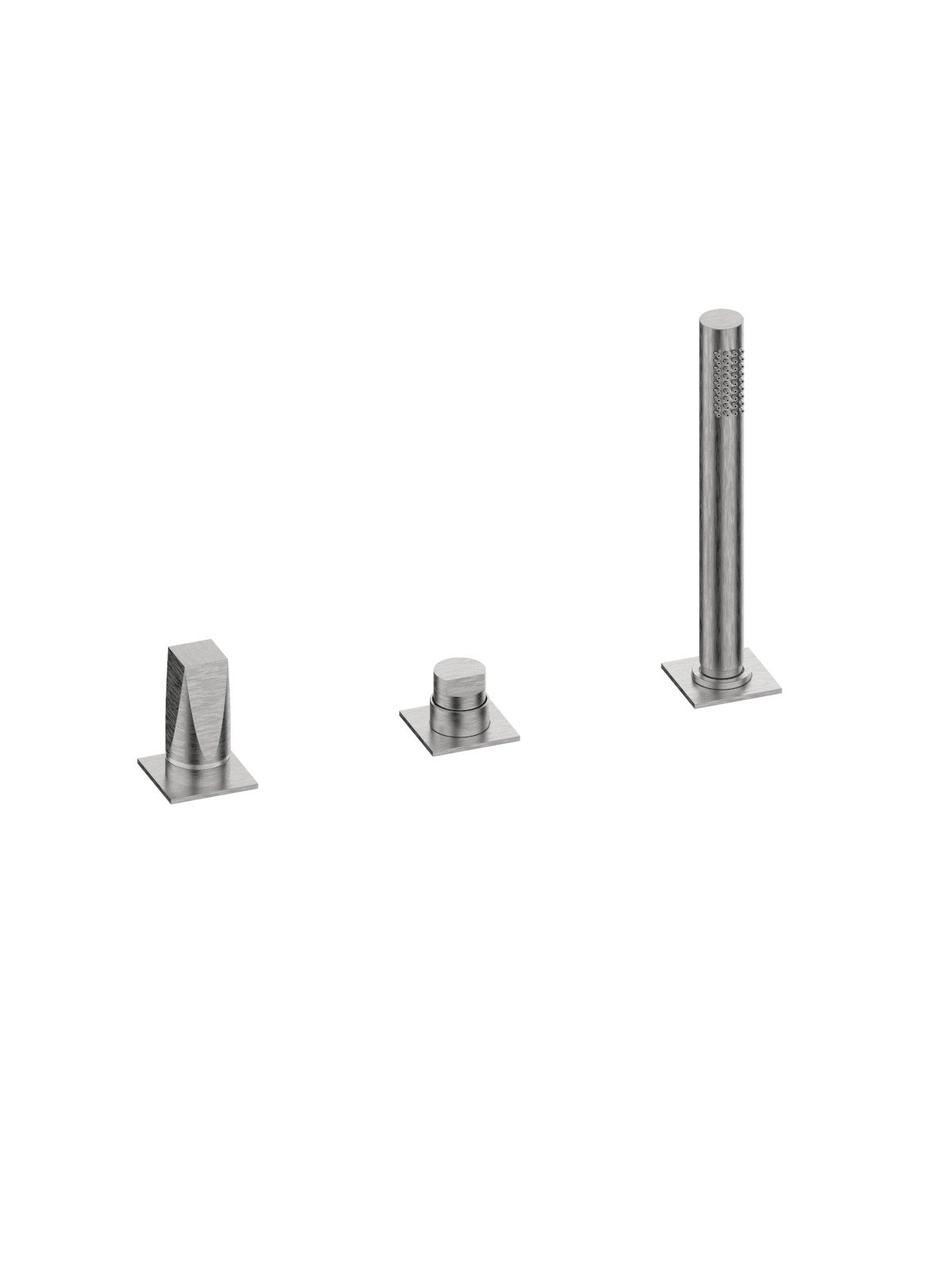 Batteria per bordo vasca monocomando senza bocca con deviatore e