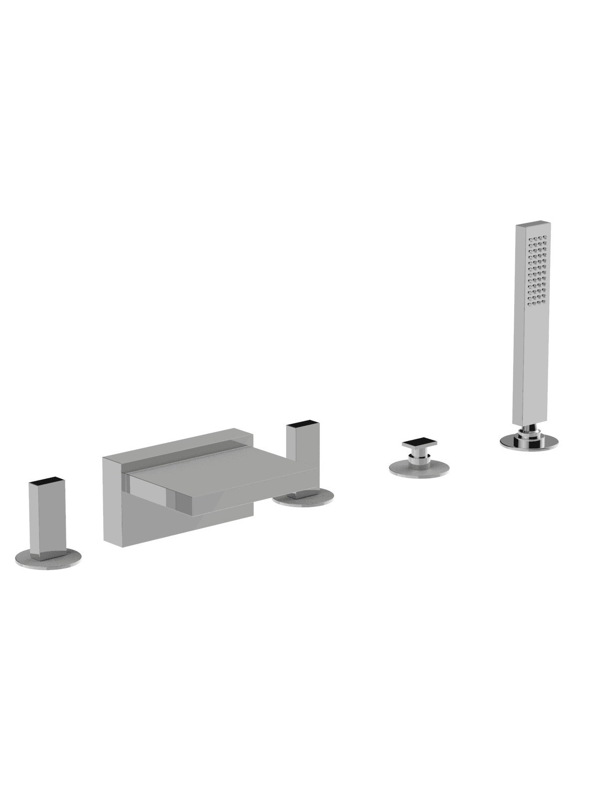 Batteria per bordo vasca bocca e doccia estraibile