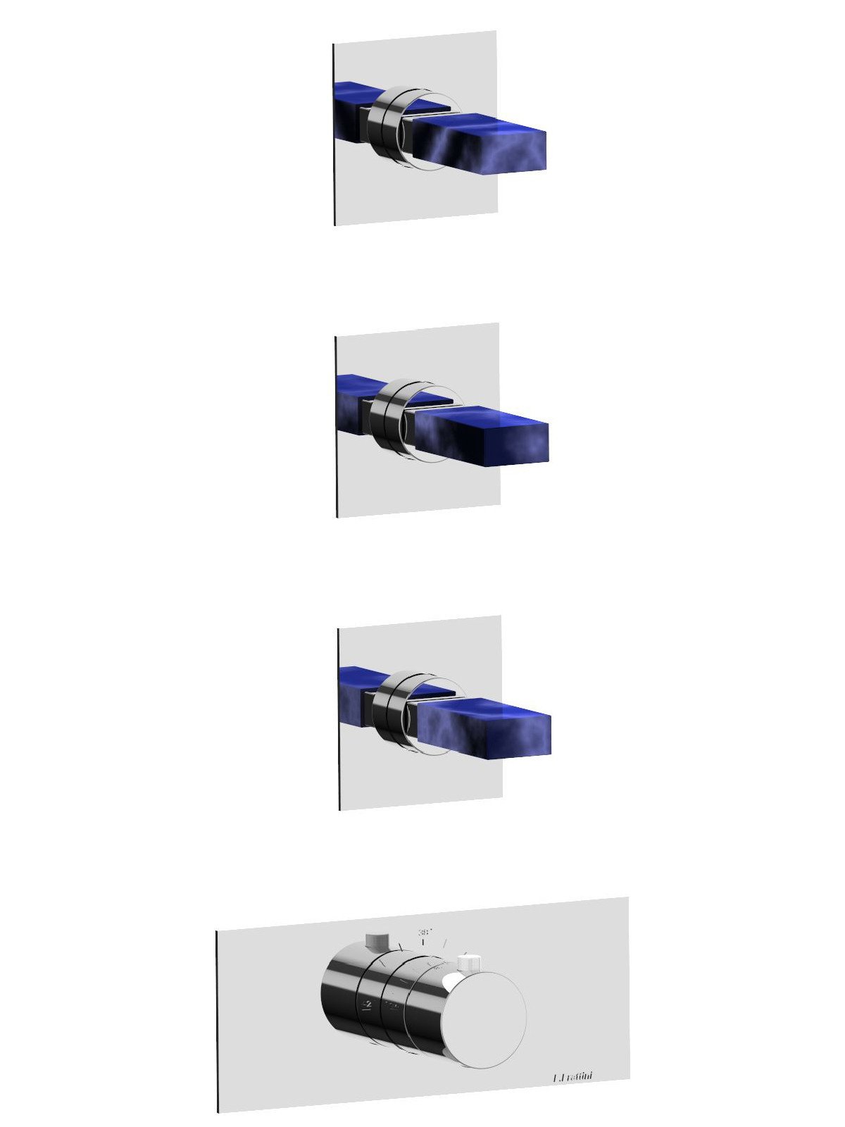 Miscelatore incasso doccia termostatico completo 3 vie
