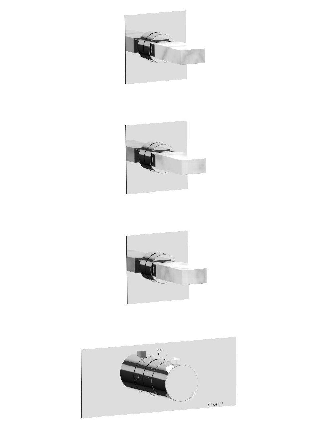 Miscelatore incasso doccia termostatico completo 3 vie