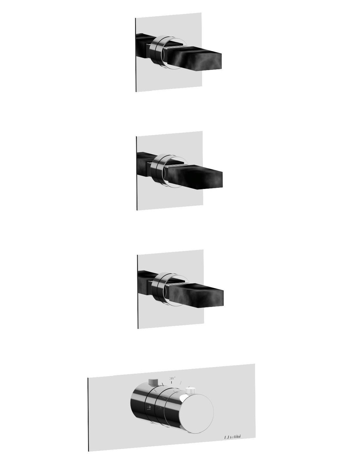 Miscelatore incasso doccia termostatico completo 3 vie