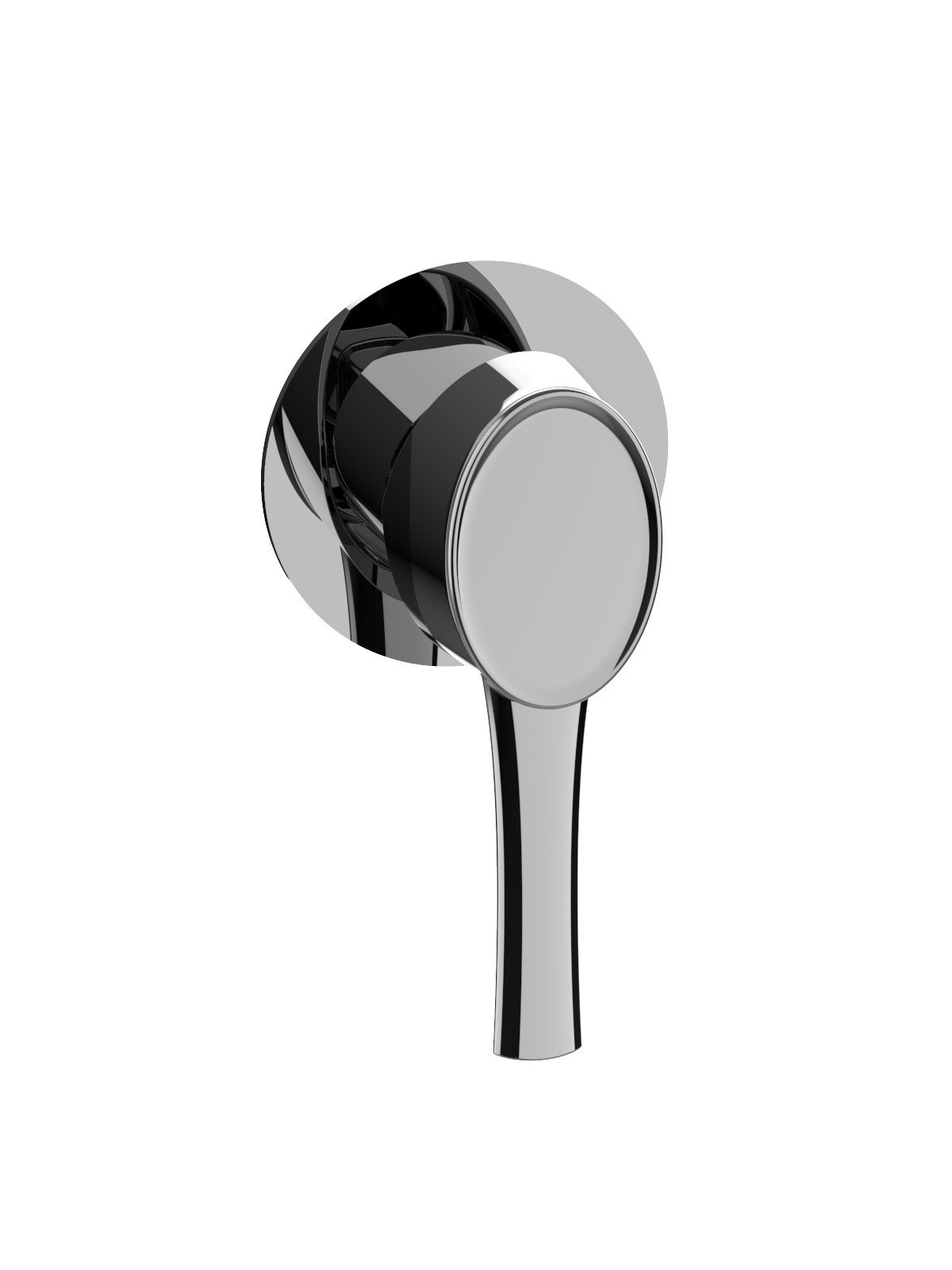 Parte esterna visibile monocomando incasso 1 via, piastra ottone