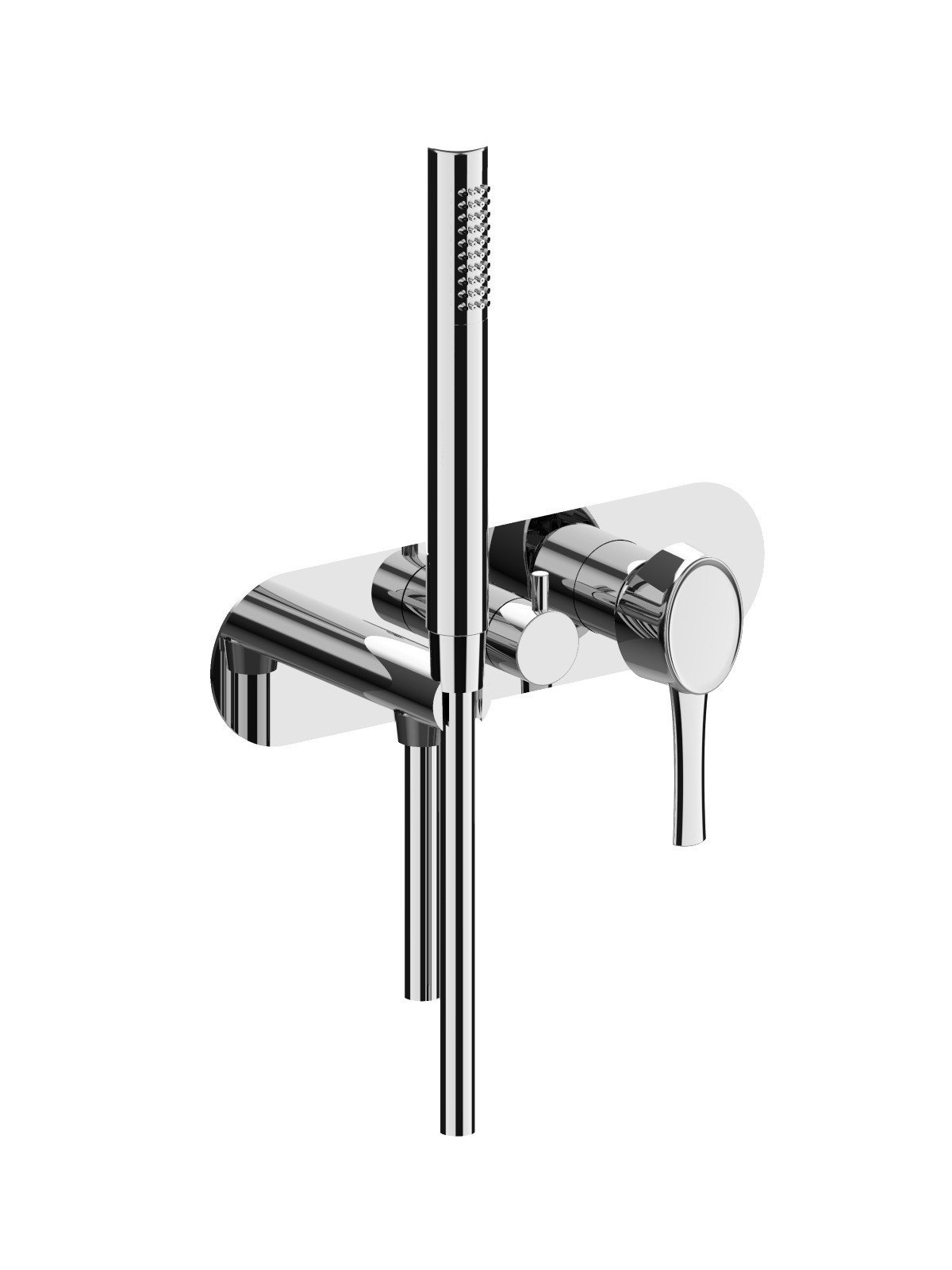 Parte esterna monocomando incasso, 3 vie, deviatore ceramico