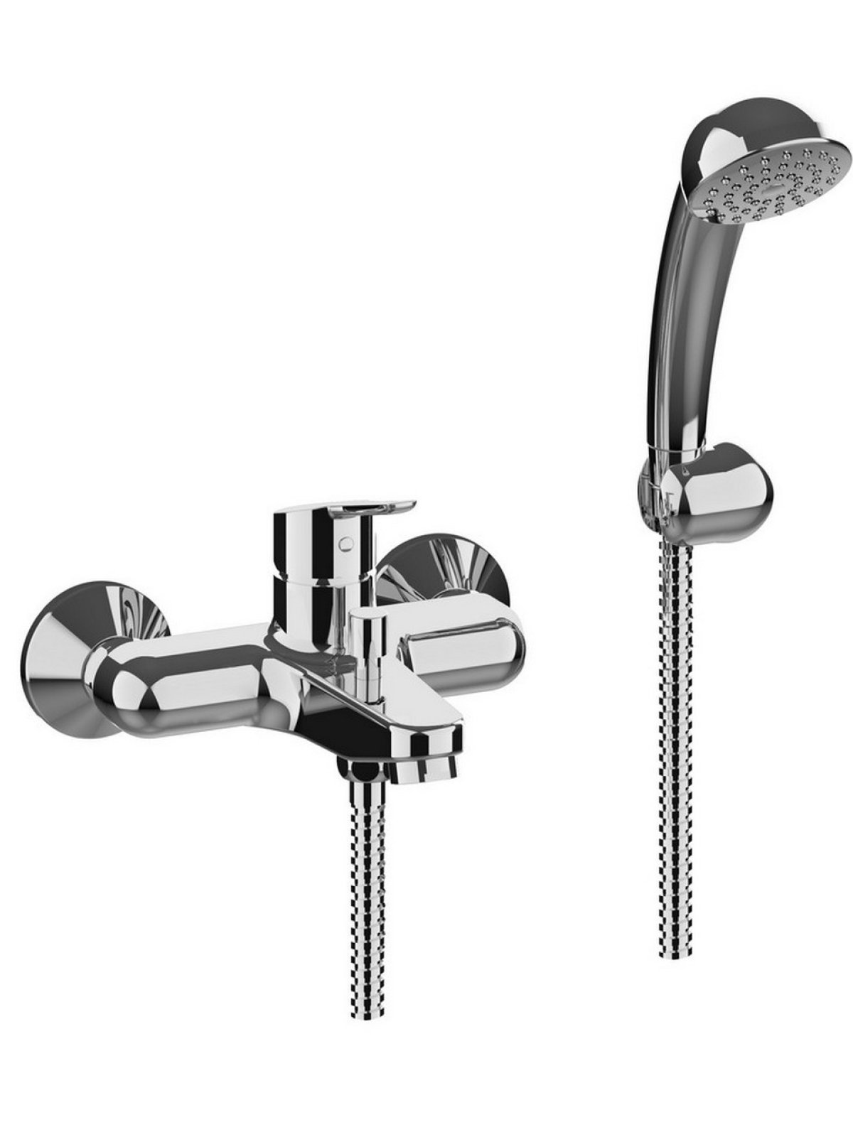 Monocomando esterno per vasca con doccia duplex anticalcarea