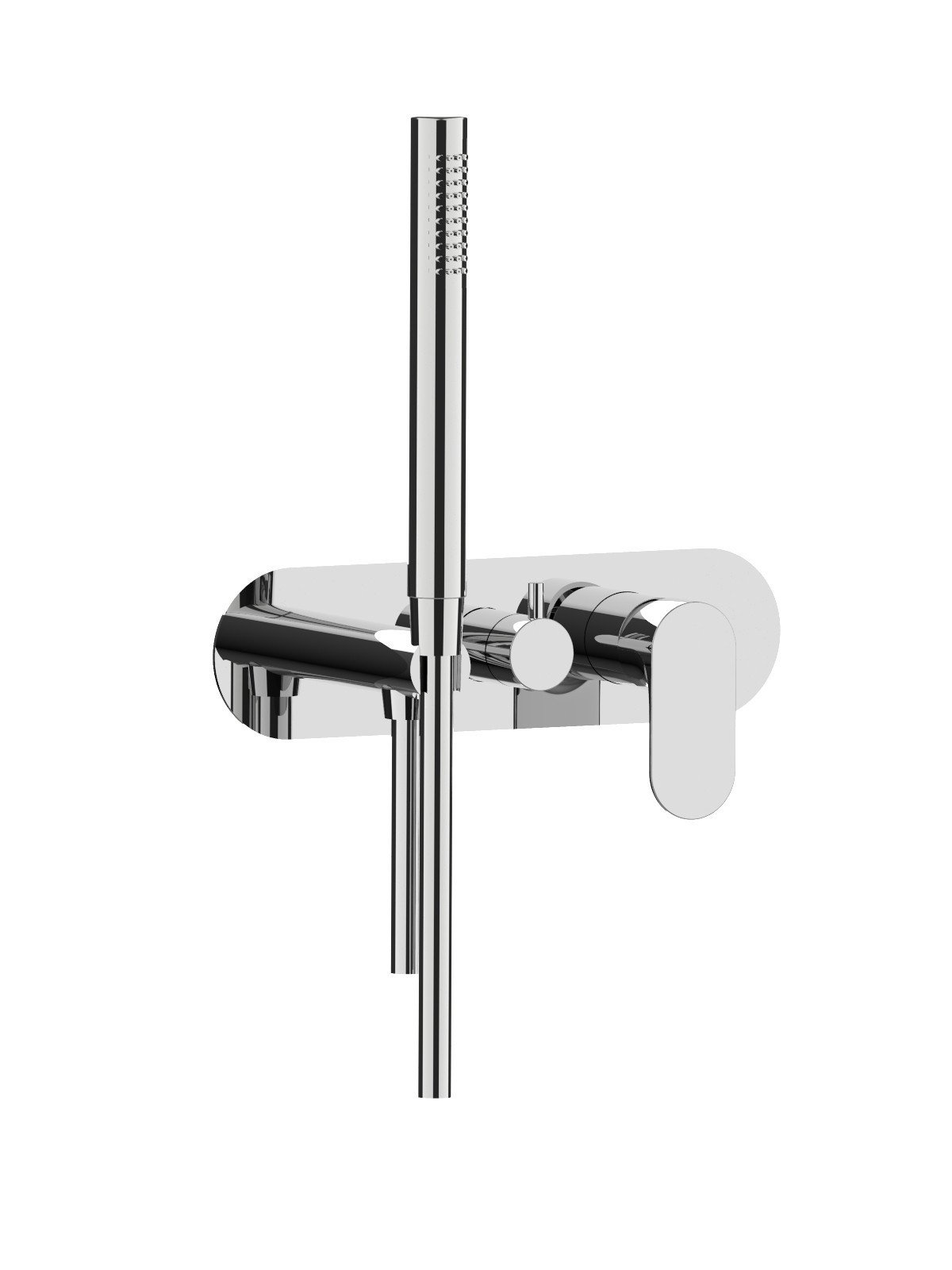 Parte esterna monocomando incasso, deviatore ceramico 3 vie