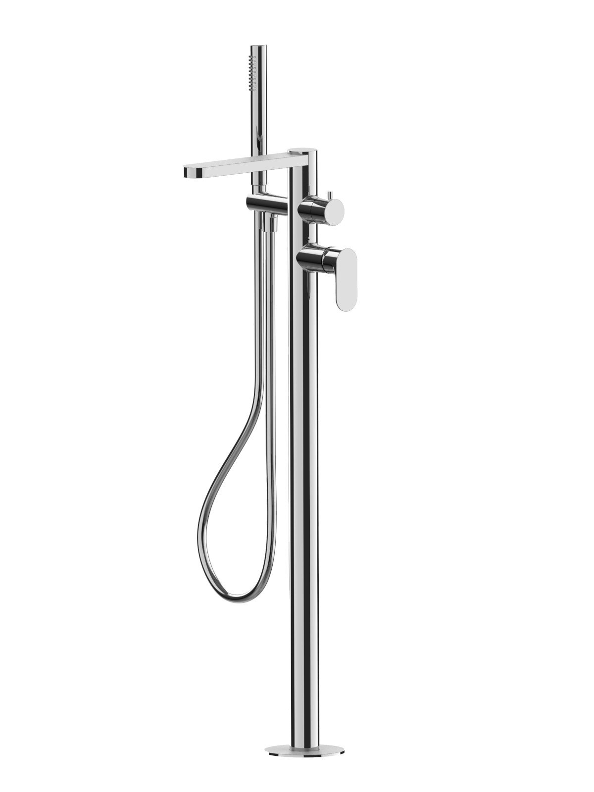 Parte esterna visibile monocomando vasca a pavimento con doccia