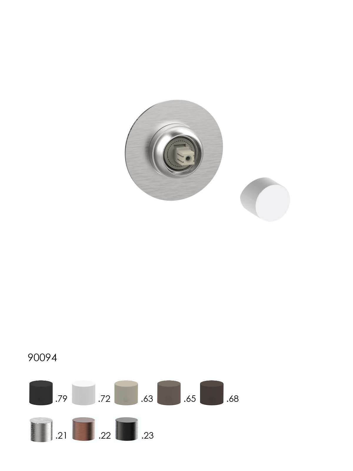 Parte esterna visibile monocomando incasso 1 via