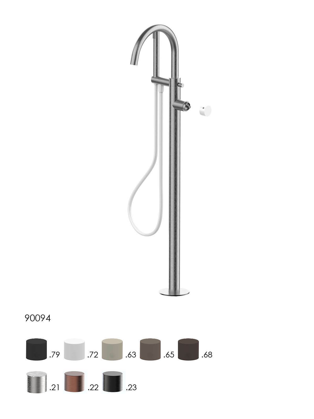 Parte esterna visibile monocomando vasca a pavimento con doccia