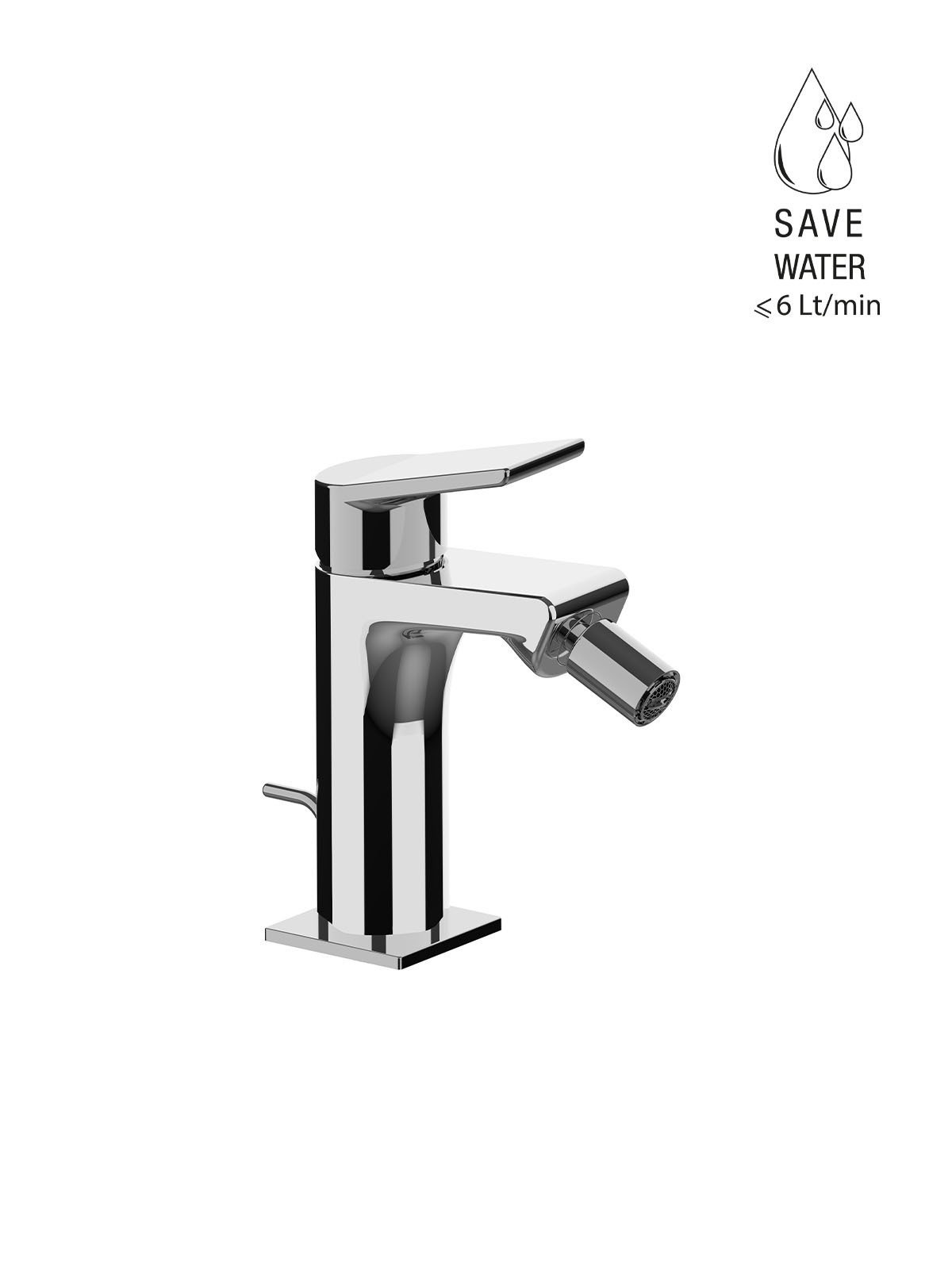 Monocomando per bidet con scarico 1-1/4p