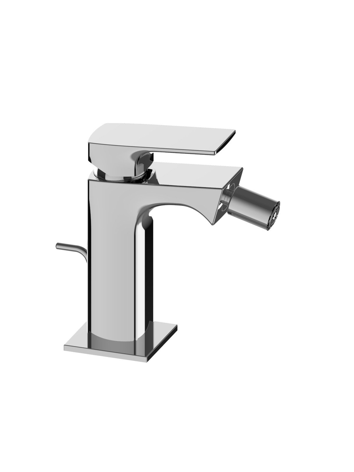 Monocomando per bidet con scarico