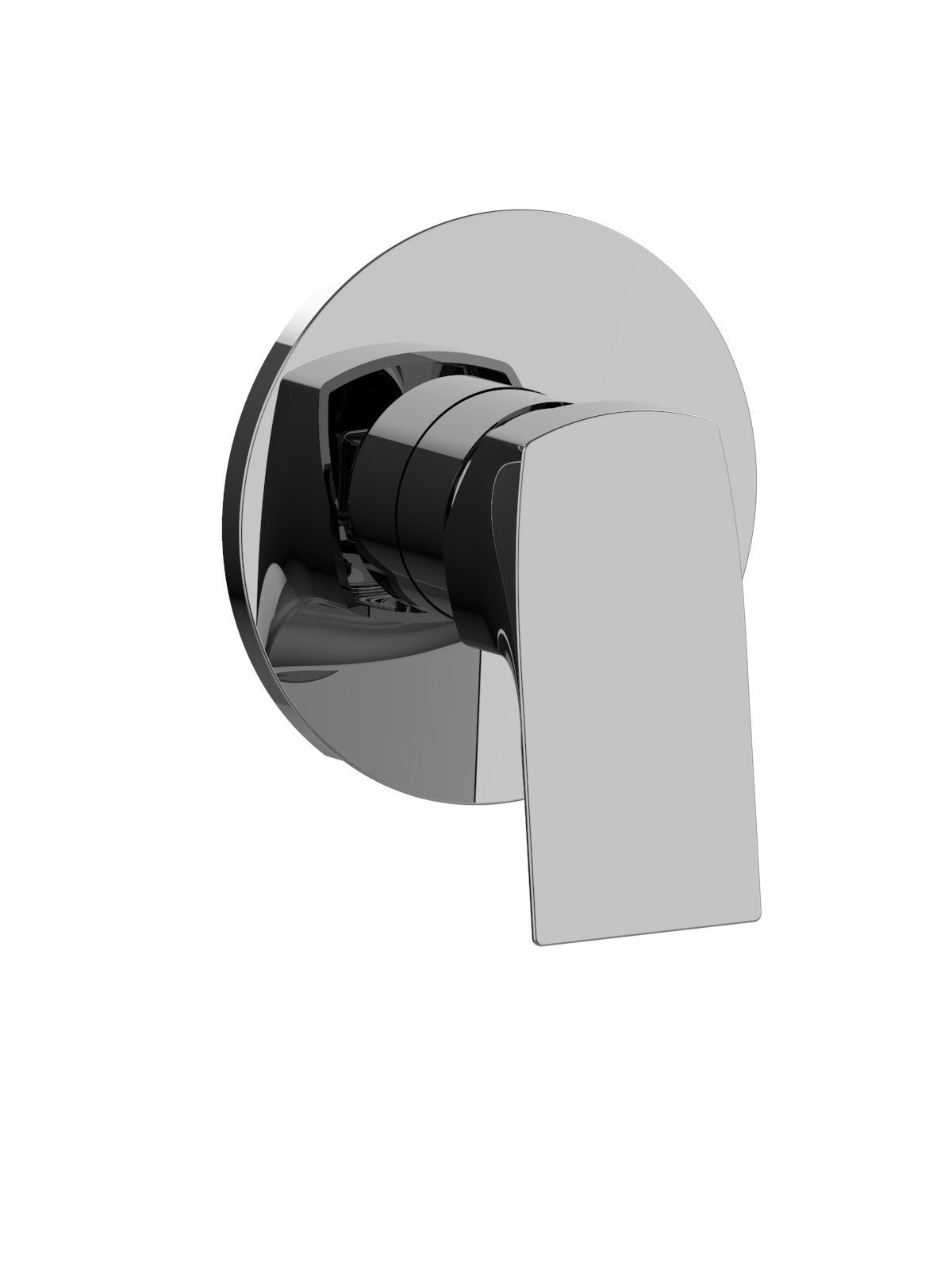 Parte esterna visibile monocomando incasso 1 via, piastra ABS