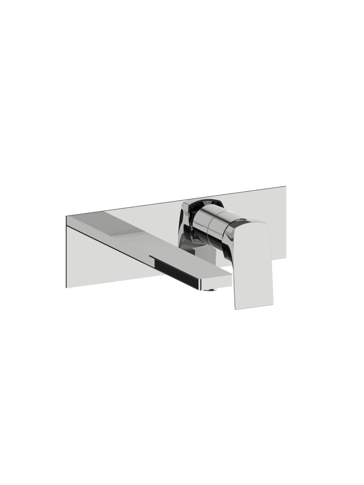 Parte esterna visibile batteria lavabo a parete senza scarico