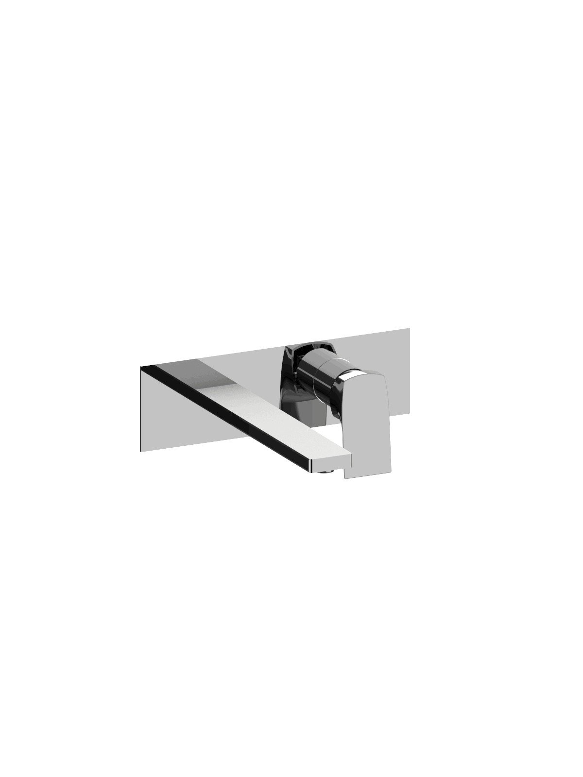 Parte esterna visibile batteria lavabo a parete senza scarico