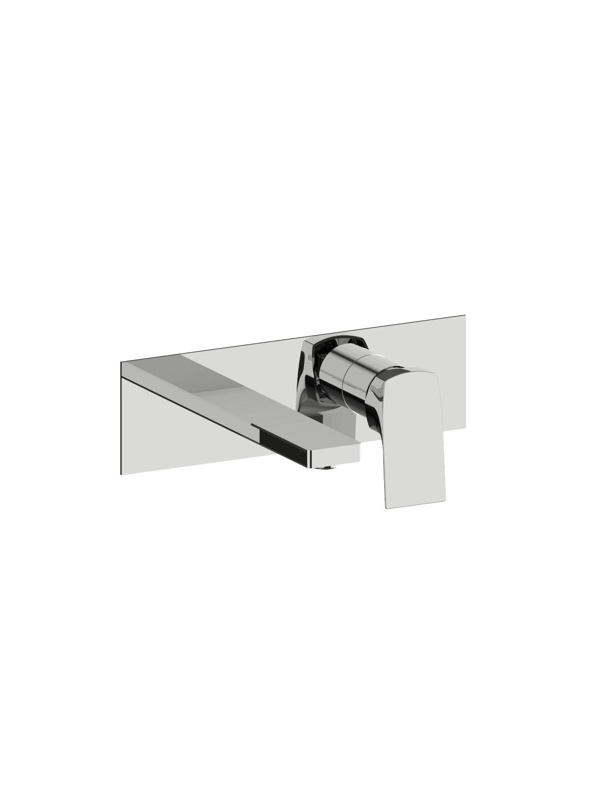 Parte esterna visibile batteria lavabo a parete senza scarico