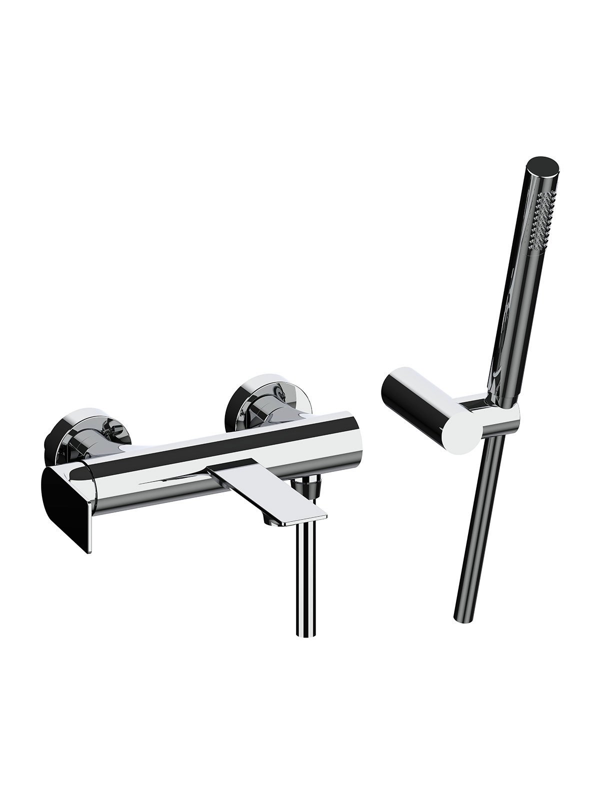 Monocomando esterno per vasca con doccia duplex