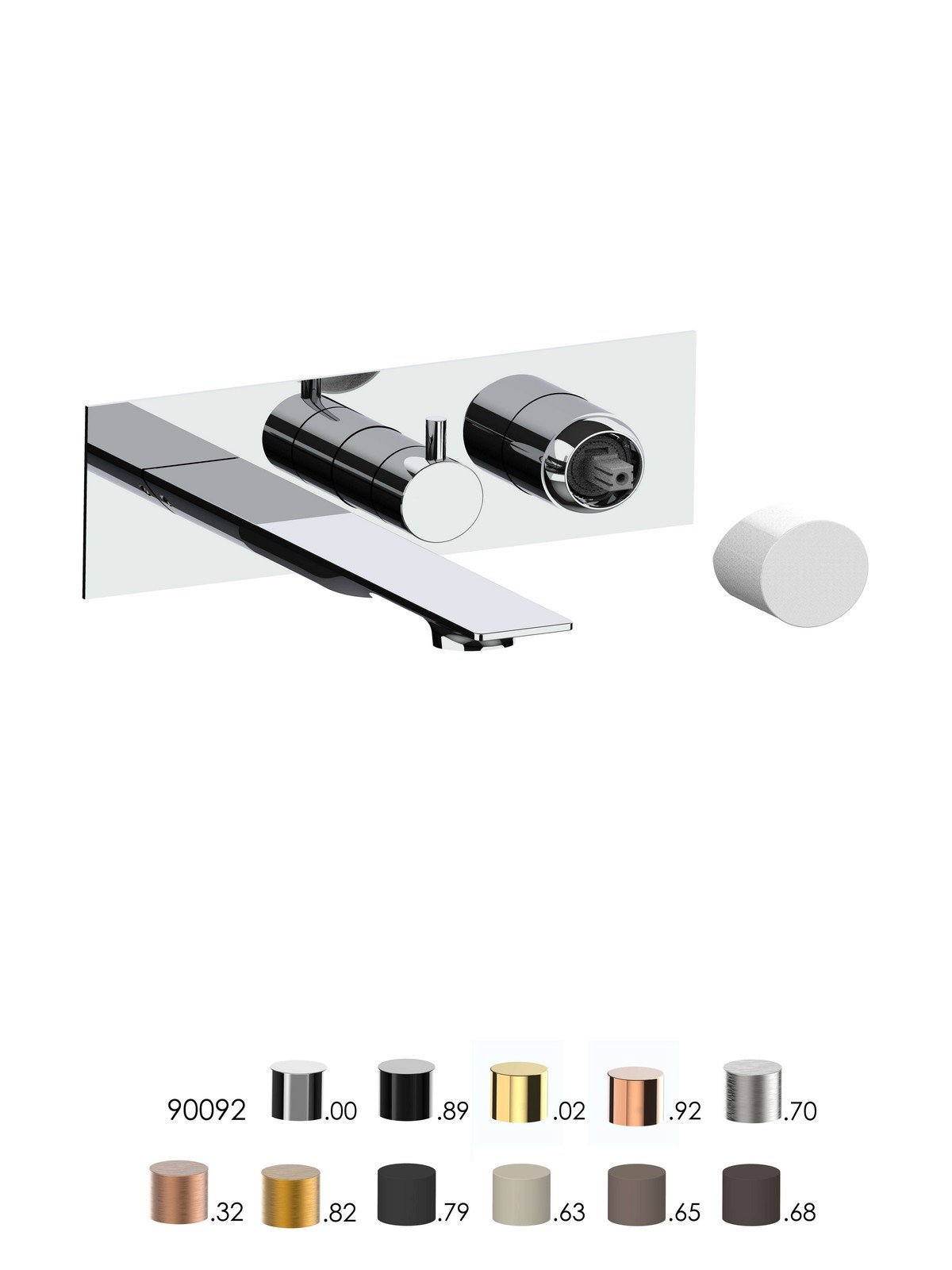 Parte esterna visibile monocomando vasca incasso