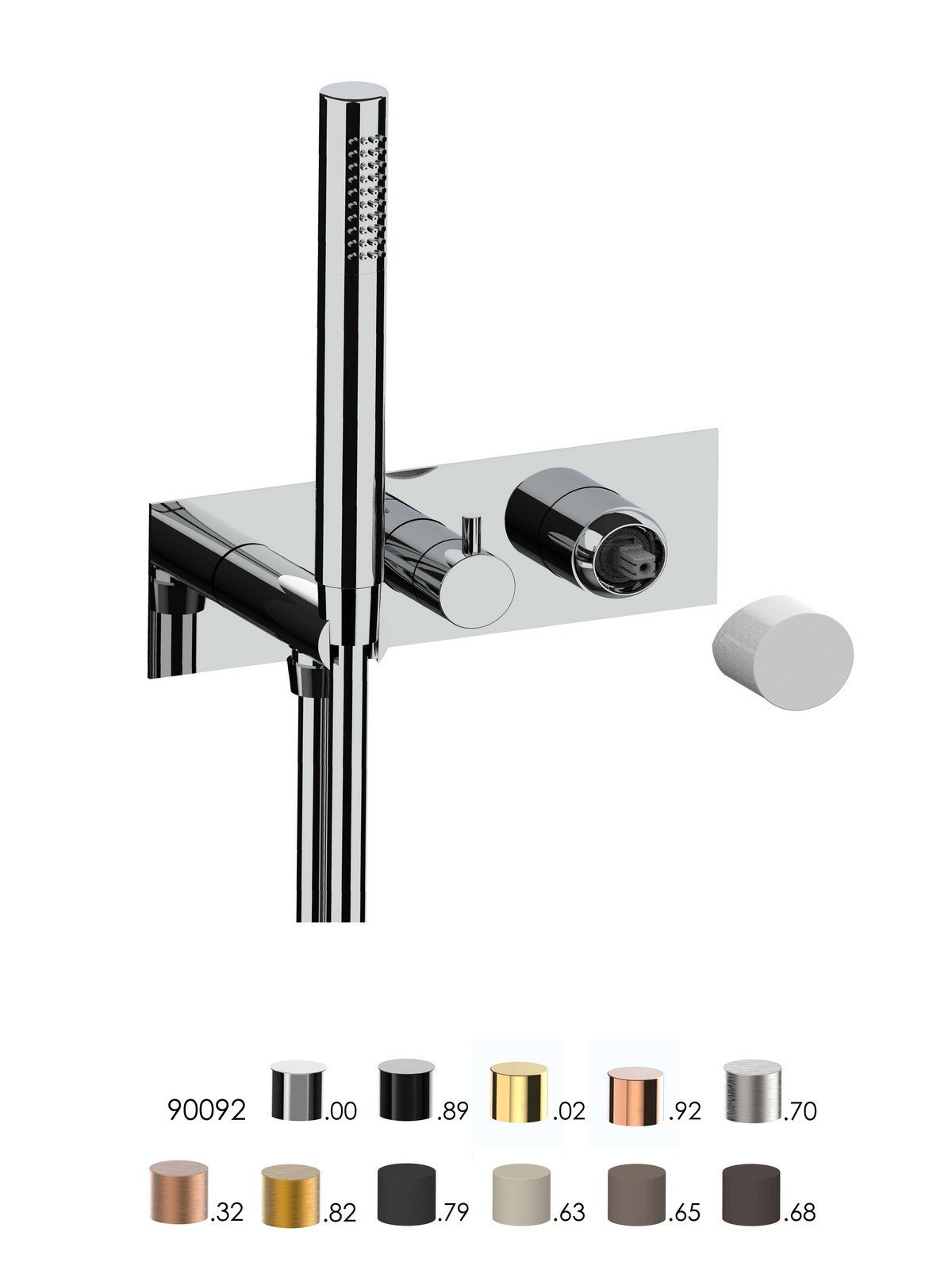 Parte esterna visibile monocomando incasso, deviatore 3 vie