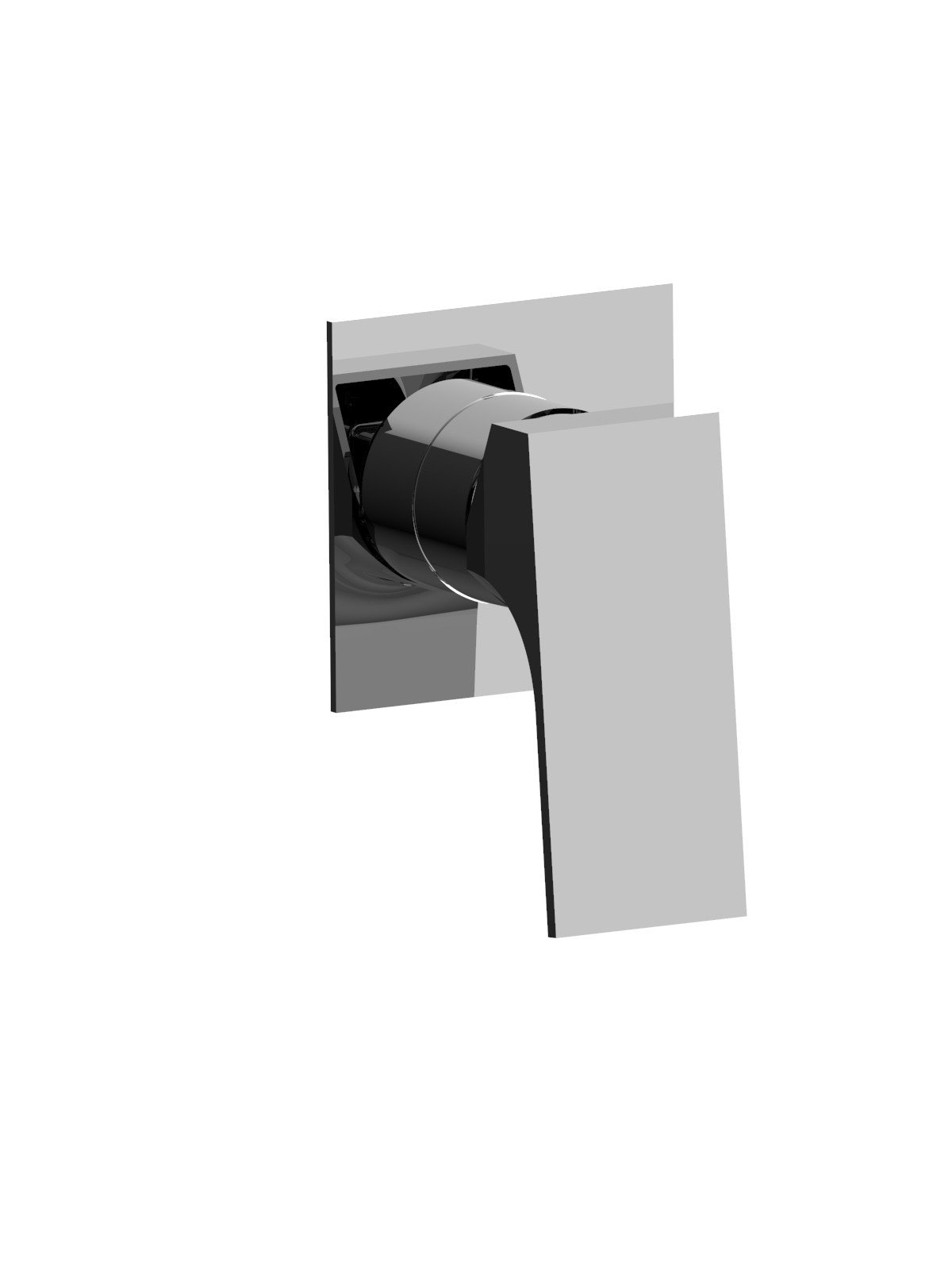 Parte esterna visibile monocomando incasso 1 via