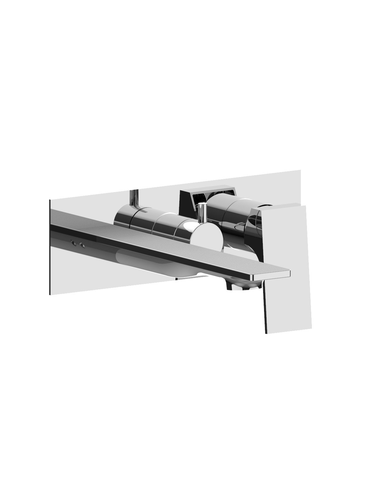 Monocomando vasca visibile, deviatore ceramico 2 vie, bocca