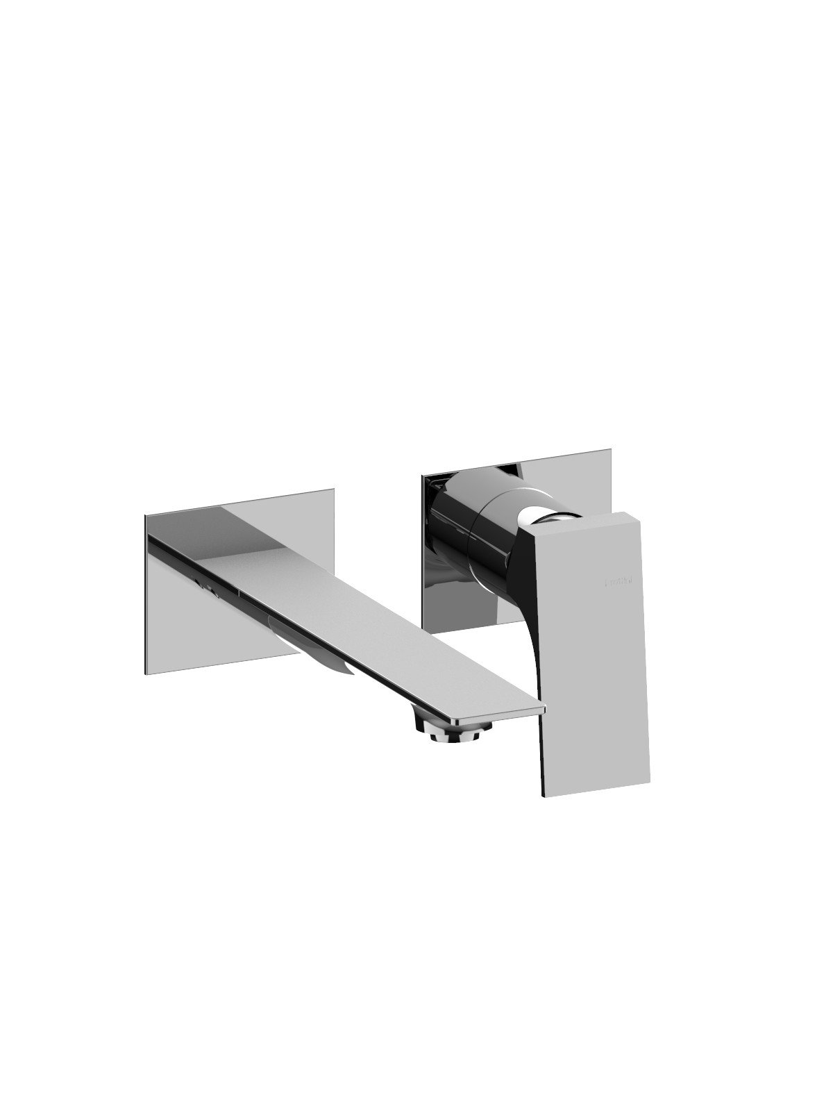 Parte esterna visibile batteria lavabo a parete senza scarico